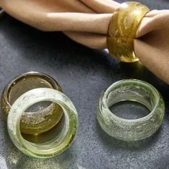 Glass Napkin Ring Sets