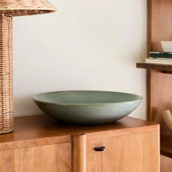 Glazed Ceramic Centerpiece Bowl