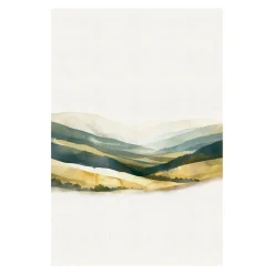 Golden Mountain Peaks Wall Art