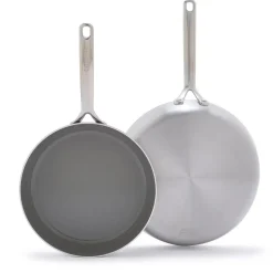 GreenPan™ GP5 Stainless Steel 2-Piece Frypan Set