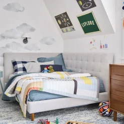 Grid-Tufted Full Corner Bed