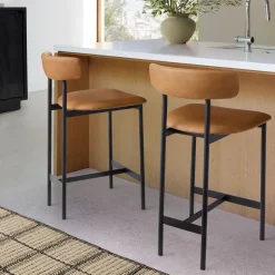 Grier Leather Bar & Counter Stools