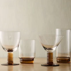 Grooved Stem Glassware