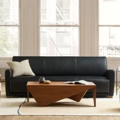 Haddon Leather Club Sofa (60"–86")