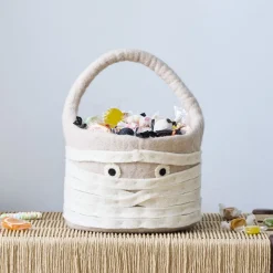 Halloween Felt Mummy Treat Bucket