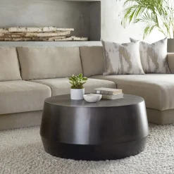 Hand-Hammered Aluminum Coffee Table (35"–48")