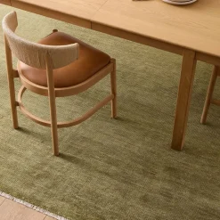Hand-Knotted Solid Wool Rug