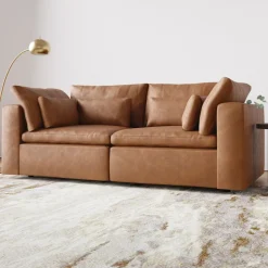 Harmony Modular Leather Multi-Piece Sofa (86"–121")