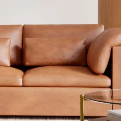 Harmony Modular Leather 3-Piece L-Shaped Sectional (122")