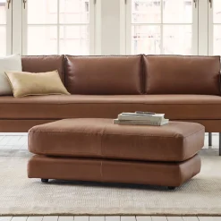 Haven Leather Ottoman