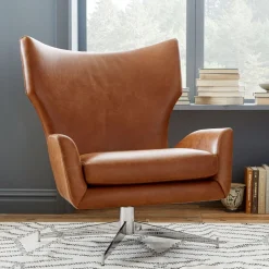 Hemming Leather Swivel Chair