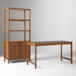 Hughes Desk (56") & Tall Bookcase (34") Set