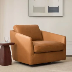 Imogene Leather Grand Swivel Chair