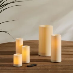 Indoor/Outdoor Flat Top Basic Candle - Ivory