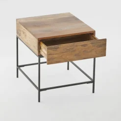 Industrial Storage Side Table (20")