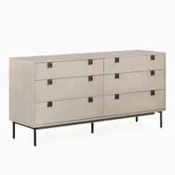 Iron & Acacia 6-Drawer Dresser (62")