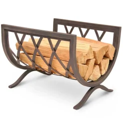Iron Weave Wood Holder