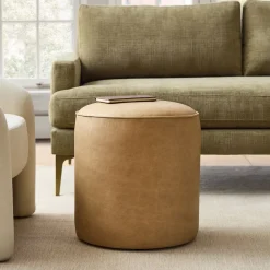 Isla Leather Ottoman