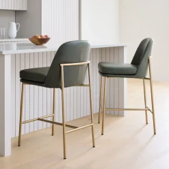 Jack Metal Frame Leather Bar & Counter Stools