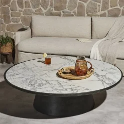 Jozette Outdoor Round Coffee Table (55")