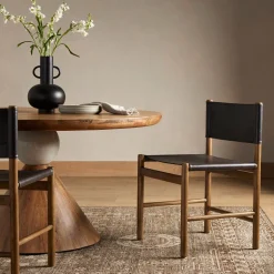 Junia Leather Dining Chairs (Set of 2)
