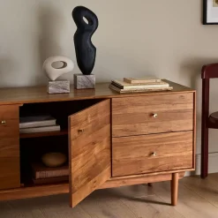 Keira Solid Wood Media Console (80")