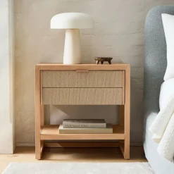 Kody Wood & Paper Cord Nightstand (24")