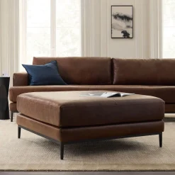 Landon Leather Ottoman