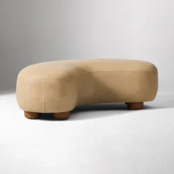 Laurent Leather Coffee Table Ottoman