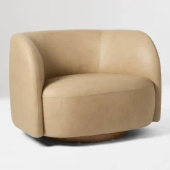 Laurent Leather Grand Swivel Chair