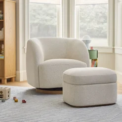 Laurent Upholstered Swivel Glider