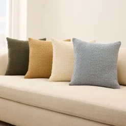 Layered Basketweave Pillow Cover