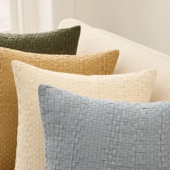 Layered Basketweave Pillow Cover
