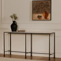 Leilani Botticino Marble Console Table (60")