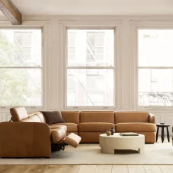 Leroy Motion Reclining Leather 5-Piece L-Shaped Sectional (113")