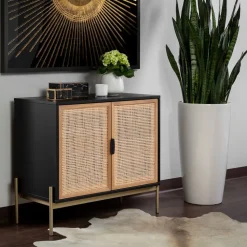 Lofted Rattan & Wood Buffet (37.5"–72")