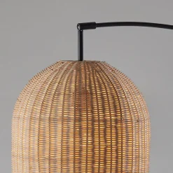 Louisa Rattan Arc Floor Lamp (80")