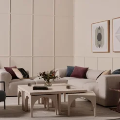 Lucille Coffee Table & Nesting Arch Stools (47")