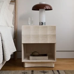 Luisa Carved Open Nightstand (20")