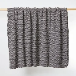 Made*Here New York Lightweight Optical Stripe Blanket