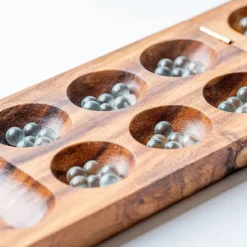 Mango Wood Mancala Game Board