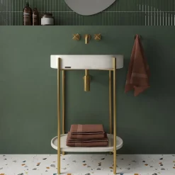 Manhattan Oval Handmade Vessel Sink & Console