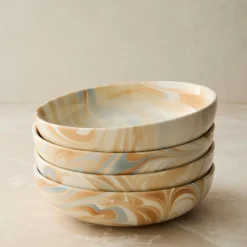 Marble Swirl Pasta Bowl Sets