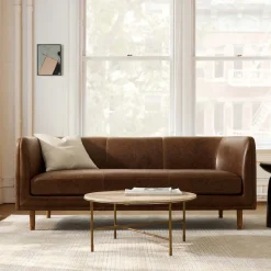 Marcel Leather Sofa (60"–96")