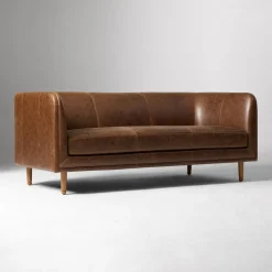 Marcel Leather Sofa (60"–96")