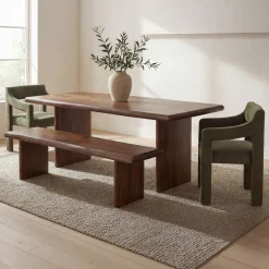 Margaret Live Edge Dining Bench