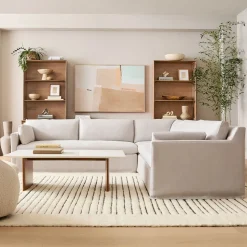 Marin Skirted Slipcover 3-Piece L-Shaped Sectional (114")