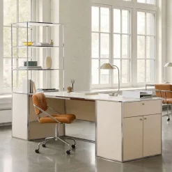 Marlowe Desk (60"), Wide Shelf (30") & Storage Cabinet (30") Set