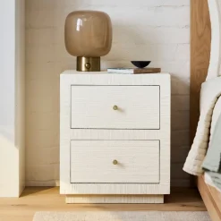 Mayson Painted Grasscloth Nightstand (18")