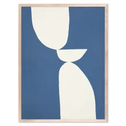 Meditation Blue Framed Wall Art by Erica Hauser